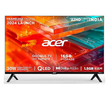 LXINDIA TV Acer 80 cm (32 inches) V Pro Series HD Ready Smart QLED Google TV with Android 14 (Black)