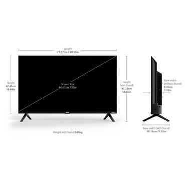 LXINDIA TV Acer 80 cm (32 inches) V Pro Series HD Ready Smart QLED Google TV with Android 14 (Black)