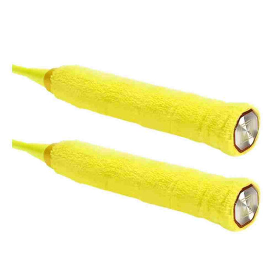 LX INDIA Batminton Grip Yellow ACERS Badminton Racket Grip Pack of 2 Cotton Towel Overgrip