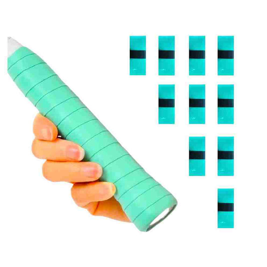 LX INDIA Batminton Grip Acers Racket Grip Badminton/Squash/Tennis/Pickleball/Padel Overgrip Soft Tacky Durable (10, Pista Green)