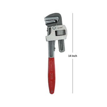 LXINDIA pipe wrenchers ACHRO 14 Inch Pipe Wrench and 12 Inch Adjustable Wrench (Large)