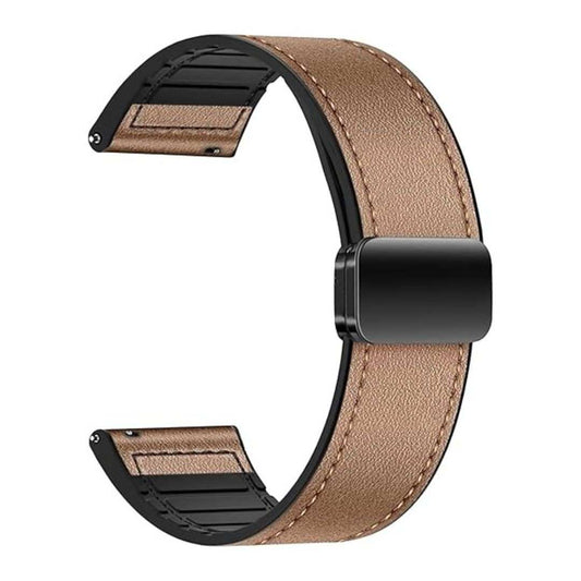 LX INDIA Watch straps ACM Watch Strap Leather Magnetic Silicone 22mm Belt Luxury Band(brown)