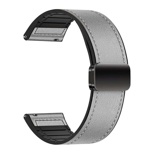 LX INDIA Watch straps ACM Watch Strap Leather Magnetic Silicone 22mm Belt Luxury Band(silver)