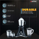 LXINDIA Grinders ACTIVA ABS Super Chef 900 Watts Mixer Grinder With 4 Jars (Black)