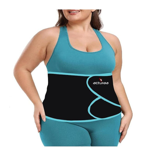 LX INDIA Sweat Belt acturaa Premium Sweat Slim Belt for Women & Men, Waist Belt for Tummy Exercise Black Plus (XL , XXL)