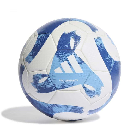 LX INDIA Football Adidas Polyurethane Tiro League Thermally Bonded Footballs, White/Royal Blue/Light Blue - Size 5