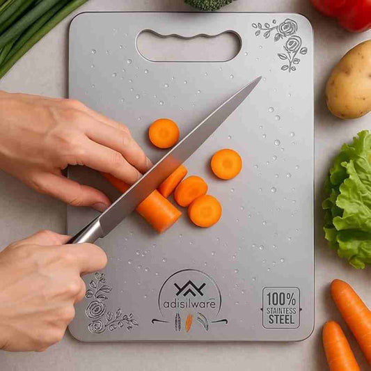 LX INDIA Chopping Board adisilware Large 304 Stainless Steel Cutting Board for Kitchen 34.5L x 24.5W x 1.2Th