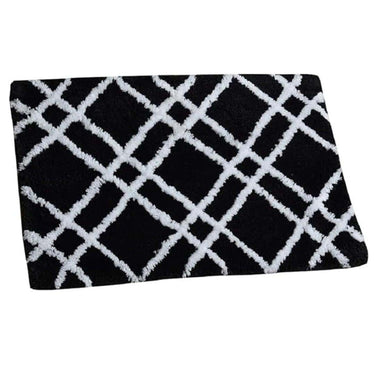 LXINDIA mats AEROHAVEN™ Super Soft Designer Bathmat -(40 X 60 CM) Black