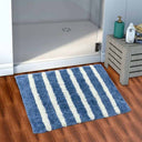 LXINDIA mats AEROHAVEN™ Super Soft Stripe Designer Bathmat (Aqua)