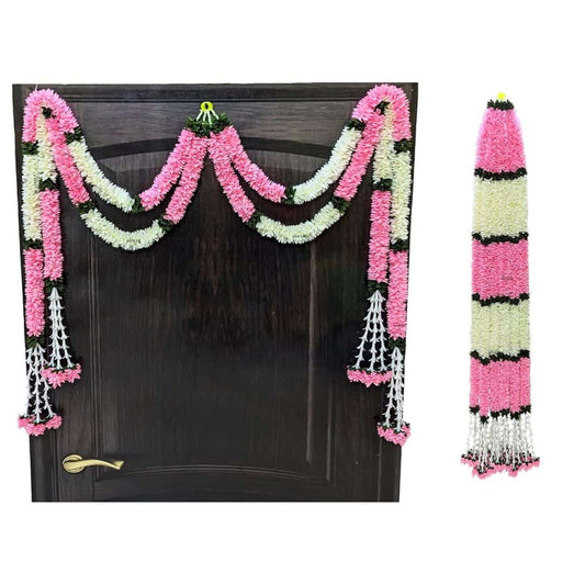 LX INDIA Diwail sale afarza Garland Toran for Door Hanging Decoration Bandarwal Handmade Festival Wedding Backdrop Haldi Mehndi Home Decor 4 Pieces