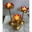 LX INDIA Candle Holders Agaas Enterprises Lotus Flower Shape Tea Light Candle Holder