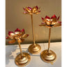 LX INDIA Candle Holders Agaas Enterprises Lotus Flower Shape Tea Light Candle Holder