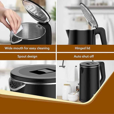 LXINDIA Kettle AGARO Elegant Electric Kettle 1.8L Double Layered Kettle