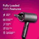 LXINDIA Dryer AGARO HD1214 Hair Dryer with 3 Temperature Settings and Cool Shot Button