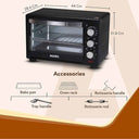 LXINDIA Microwave Ovan AGARO Marvel 19 Liters Oven Toaster Griller (Black)1280 Watts