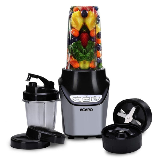 LX INDIA Juice Blender AGARO Marvel Nutri Blender BPA Free 2 Tritan Jars 1000W Black