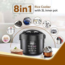 LXINDIA Rice cooker AGARO Regal Electric Rice Cooker 3 Liters Black