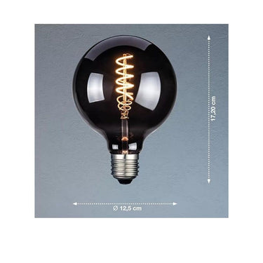 LXINDIA Bulb AHUJA INTERNATIONAL G95 Smokey Filament Dimmable Globe Smoke spiral 4 watt E27 (pack of 1)