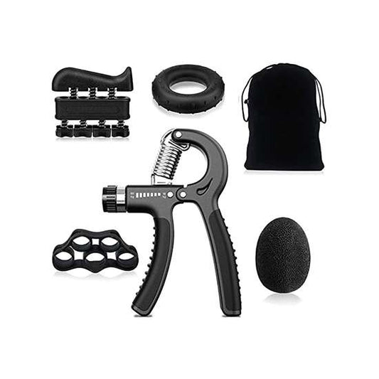 LX INDIA Health & Fitness Airavat Gripper, Gripper Set, Black Adjustable Hand Grip Strengthener Set of 5 Pcs