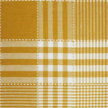 LXINDIA Table Cloth Airwill Cotton Checkered Pattern Square Table Cover Sized (56x56 inches) Yellow and White