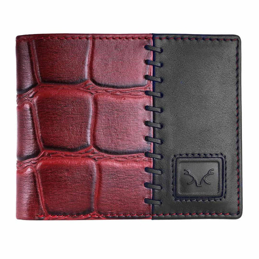 LX INDIA Wallets AL FASCINO Leather Wallet for Men (Burg Maroon)