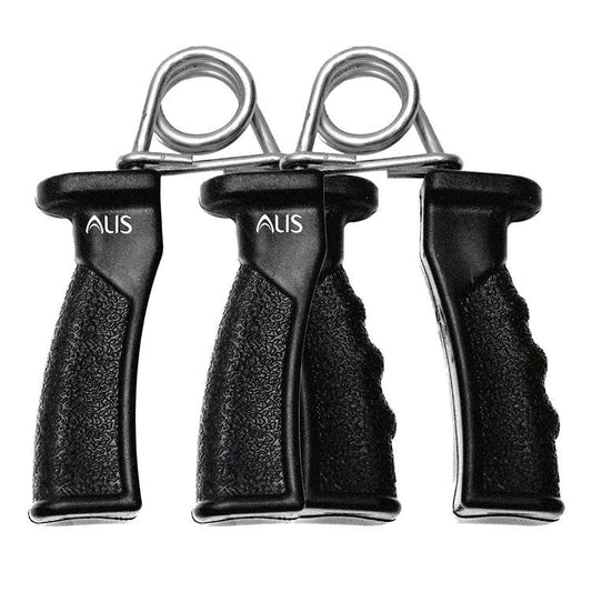 LX INDIA Health & Fitness Alis Hand Grip Strengthener Resistance Set Black PVC Solid Pack of 2 pcs
