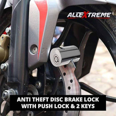 LXINDIA Lock Allextreme EXHDBL1 Stainless Steel Heavy Duty Security Lock for Bike and Motorcycle (Chrome)