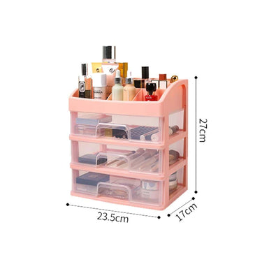 LXINDIA organizer ALOXE Makeup Organiser Box(Pink)