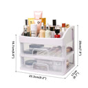 LXINDIA organizer ALOXE Makeup Organiser Box (White) (2 Tier)