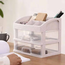 LXINDIA organizer ALOXE Makeup Organiser Box (White) (2 Tier)