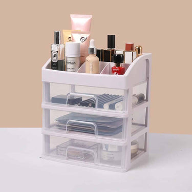 LXINDIA organizer ALOXE Makeup Organiser Box (White) (3 Tier)