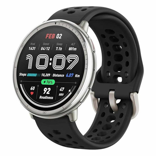 LX INDIA Smatwatch Amazfit Active 2 44mm AMOLED Smart Watch black silicone