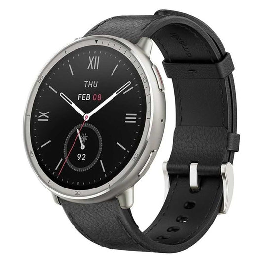 LX INDIA Smartwatch Amazfit Active 2 Premium 44mm Smart Watch black leather