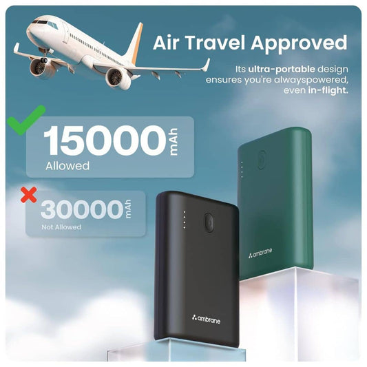 LXINDIA Power Bank Ambrane 45W Fast Charging Powerbank (Powerlit 45, Green)