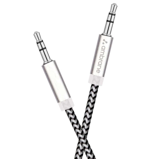 LX INDIA AUX Cables Ambrane Unbreakable 3.5mm Male to Male AUX Stereo Audio Cable for Smartphone(Pack of 2)