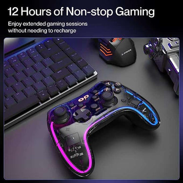 LXINDIA Gaming Pad Ambrane Wireless Gaming Controller with Transparent Design