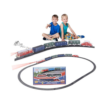 LXINDIA Toys Amisha Gift Gallery Battery Operated Cargo Train Track Toy Set