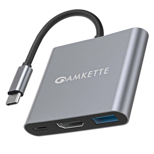LX INDIA USB HUB Amkette 3-in-1 Type C USB Hub