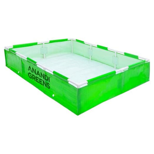 LX INDIA Grow Bags Anandi Green's HDPE UV Protected 360 GSM Green Color Rectangular Plants Grow Bags with PVC Pipe Support (6Lx4Wx1H Fit) Pack of 1