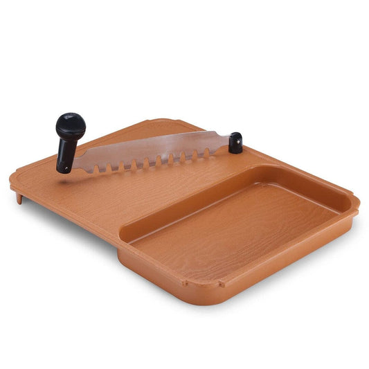 LX INDIA Fruit Cutter Anjali FC.05 Fantastique Commander Plastic Chopping Board with Built-in Sharp Stainless Steel Blades Vegetable, Fruit &amp; Nut Cutting(Brown)