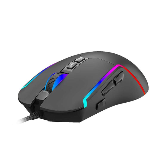 LX INDIA mouse Ant Esports GM330 RGB Optical Wired Gaming Mouse - Black, Multicolor Backlit Lighting