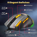 LX INDIA Mice Ant Esports GM333 RGB Wired Gaming Mouse Black/Grey/Yellow