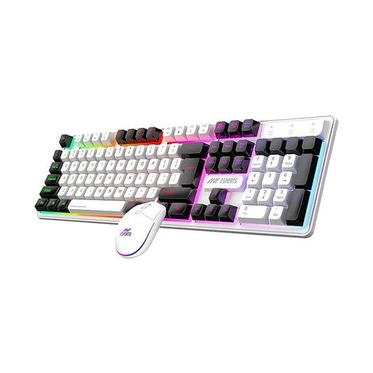 LX INDIA Keyboards Ant Esports KM1610 LED Keyboard and Mouse Combo 104 Keys Rainbow Backlit Keyboard and 7 Colour RGB Mouse