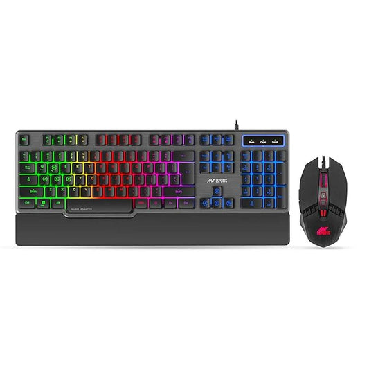 LX INDIA Keyboards Ant Esports KM500 Backlit Gaming Membrane Keyboard LED Backlit Scroll Wheel Mouse Combo