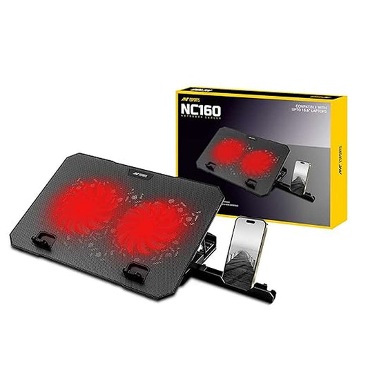 LX INDIA Cooling pad Ant Esports NC160 Laptop Cooling Pad Laptop Cooler with Mobile Holder