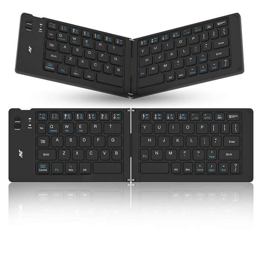 LX INDIA KEYBOARDS ANT WK150 Ergonomic Foldable Wireless Bluetooth Keyboard Black