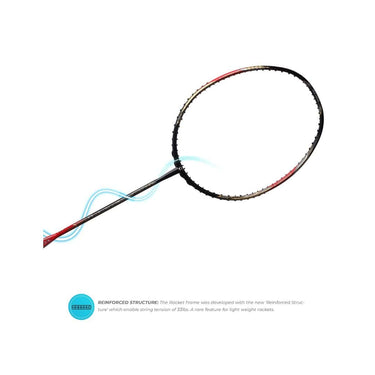 LXINDIA Badminton Rackets Apacs Feather Weight 55 Badminton Racket (Black Red)