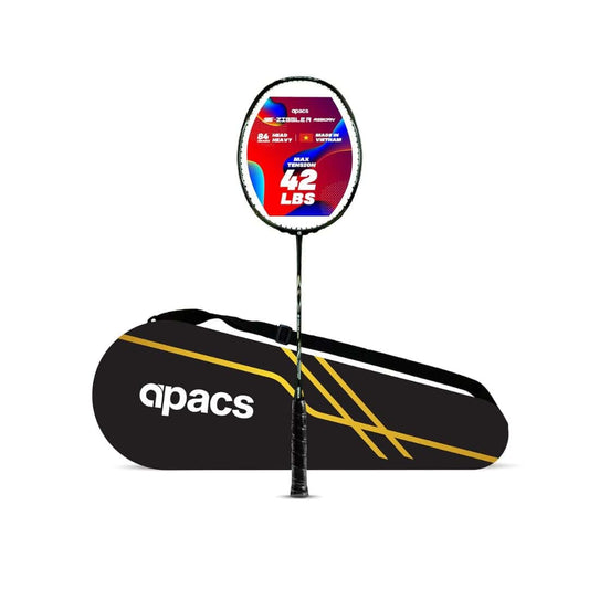 LXINDIA Badminton Rackets Apacs Z Ziggler Reborn (Unstrung 42 LBS High Tension) Black