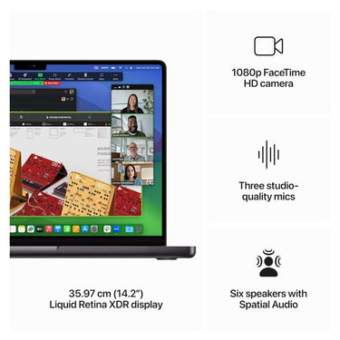 LXINDIA laptop Apple 2023 MacBook Pro 14inch M3 Max chip with 14 core CPU and 30 core GPU 36GB RAM 1TB SSD (Space Black)