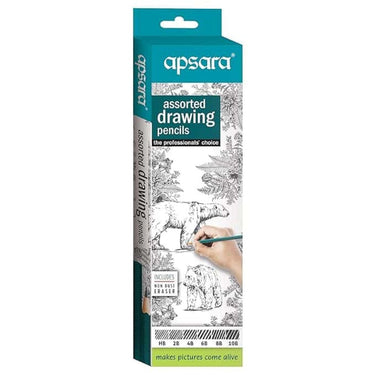 LXINDIA Pencil Apsara Assorted Drawing Pencils (Hb 2b 4b 6b 8b 10b) pack of 4